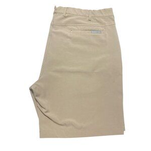 Dunning Golf Shorts Men Size 42 Beige Performance Flat Front 9 inch inseam